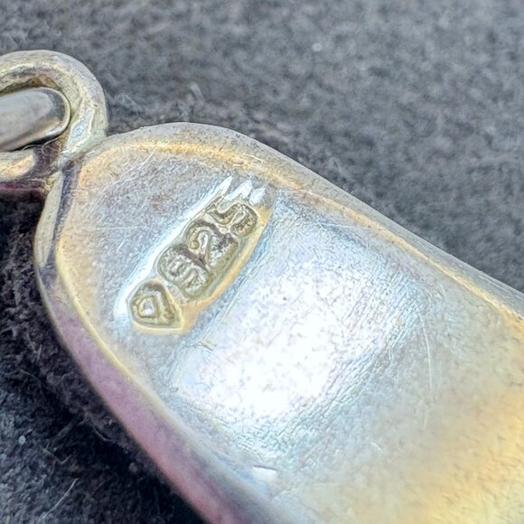 VTG Sterling Silver 925 Green Enamel Flip Flop Sandal Charm Size 0.75" Length - Picture 5 of 9